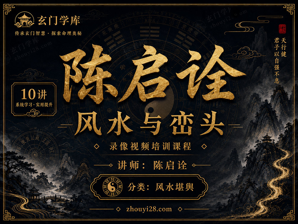 图片[1]-陈启诠风水与峦头系统视频课程｜10讲-玄门学库