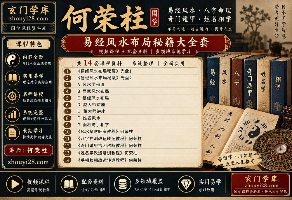 图片[1]-何荣柱易经风水·八字·奇门系统课程资料｜布局·改运·姓名·相学研习-玄门学库