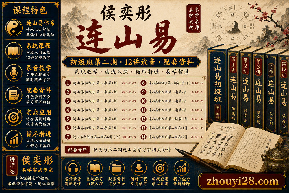 图片[1]-侯奕彤连山易初级班第二期课程资料｜12讲录音+配套资料-玄门学库