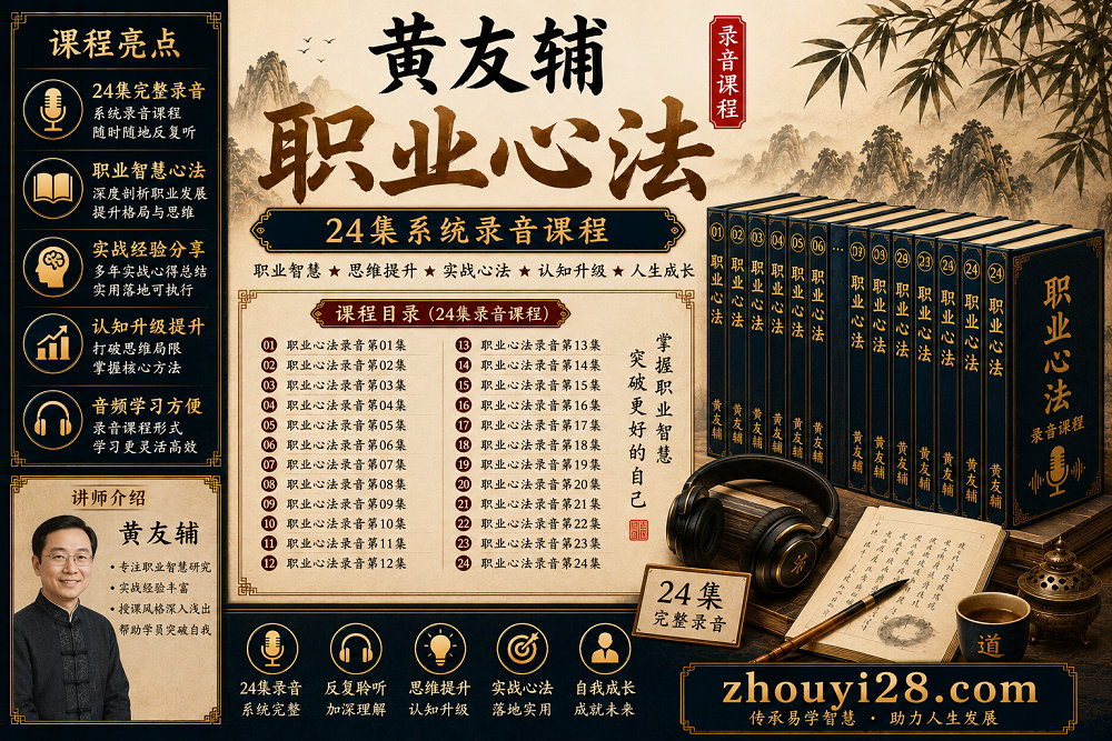 图片[1]-黃友辅职业心法录音课程｜24集-玄门学库