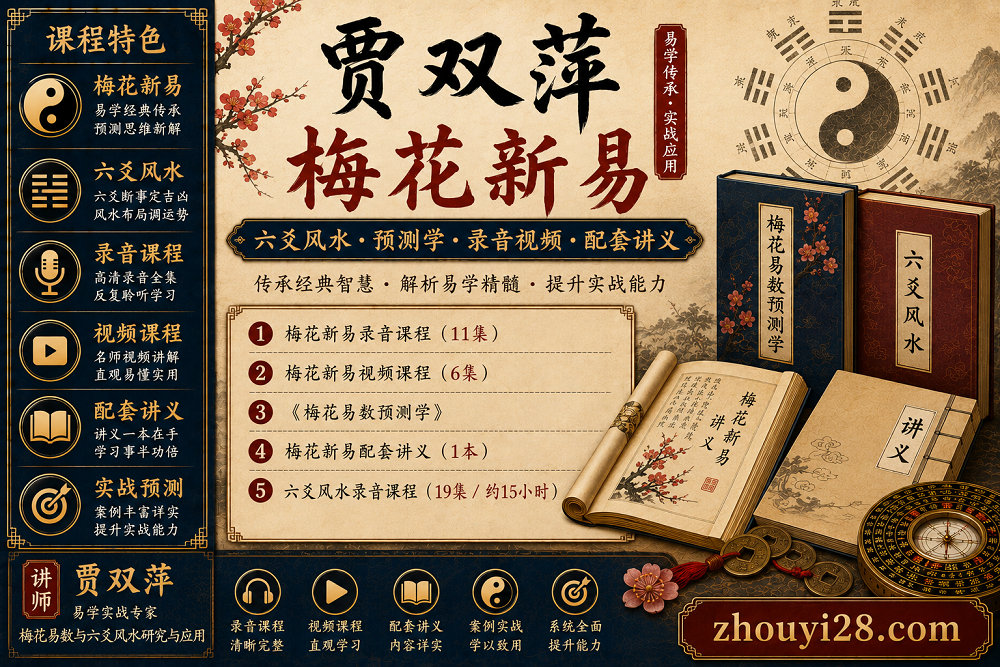 图片[1]-贾双萍梅花新易·六爻风水课程资料｜录音·视频·讲义·预测学-玄门学库