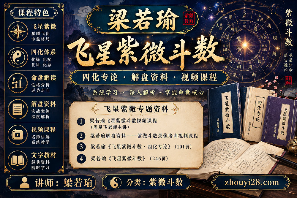 图片[1]-梁若瑜飞星紫微斗数课程资料｜四化专论·解盘资料·速断学习-玄门学库