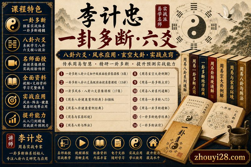 李计忠一卦多断·八卦六爻课程资料|初中高级班·风水·玄空大卦·实战点窍-玄门学库