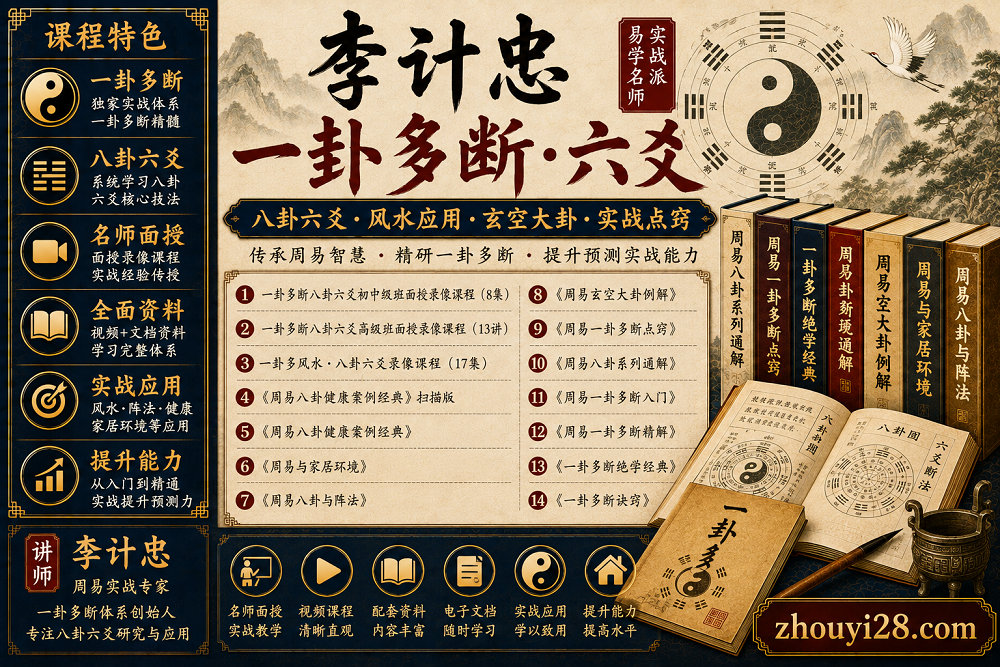 图片[1]-李计忠一卦多断·八卦六爻课程资料｜初中高级班·风水·玄空大卦·实战点窍-玄门学库