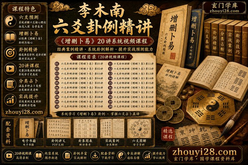 李木南六爻卦例精讲《增删卜易》|20讲视频课程-玄门学库