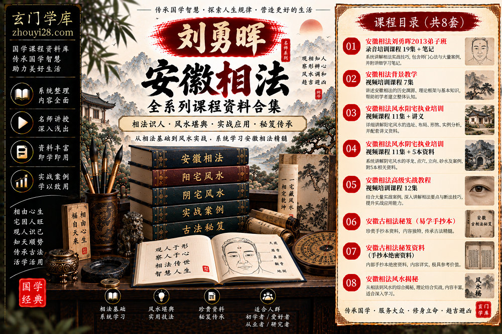 图片[1]-刘勇晖安徽相法课程资料合集｜弟子班·高级实战·阳宅阴宅风水·古相法秘笈·手抄资料-玄门学库