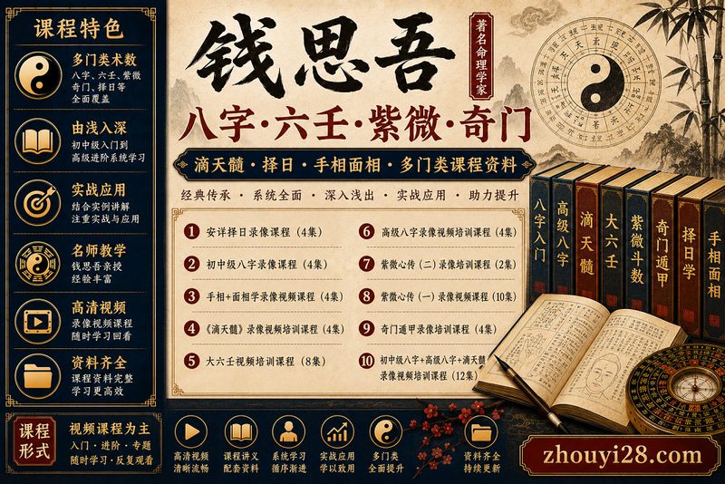 钱思吾八字·大六壬·紫微·奇门课程资料|滴天髓·择日·手相面相-玄门学库