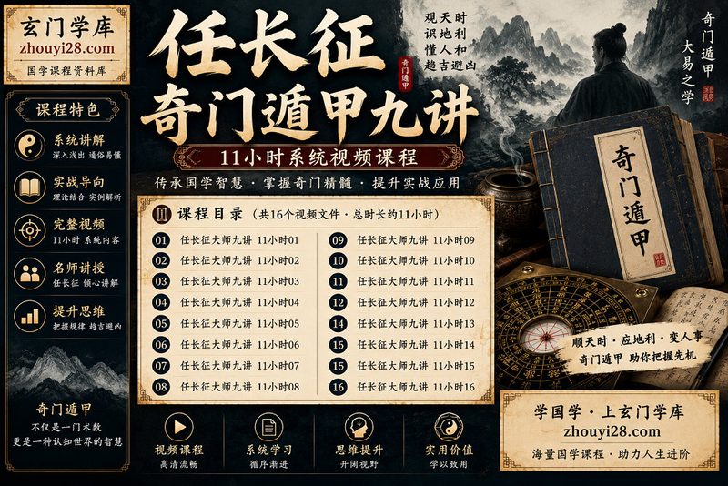 任长征奇门遁甲九讲|11小时系统视频课程-玄门学库