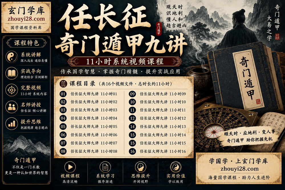 图片[1]-任长征奇门遁甲九讲｜11小时系统视频课程-玄门学库