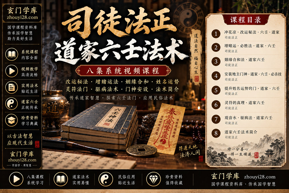 图片[1]-司徒法正道家六壬法术系统课程｜灵符·姻缘·姓名·民俗法门-玄门学库