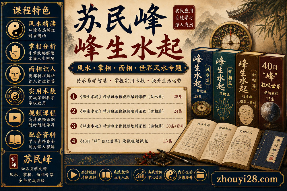 图片[1]-苏民峰风水·掌相·面相课程资料｜峰生水起精读班·世界风水专题-玄门学库