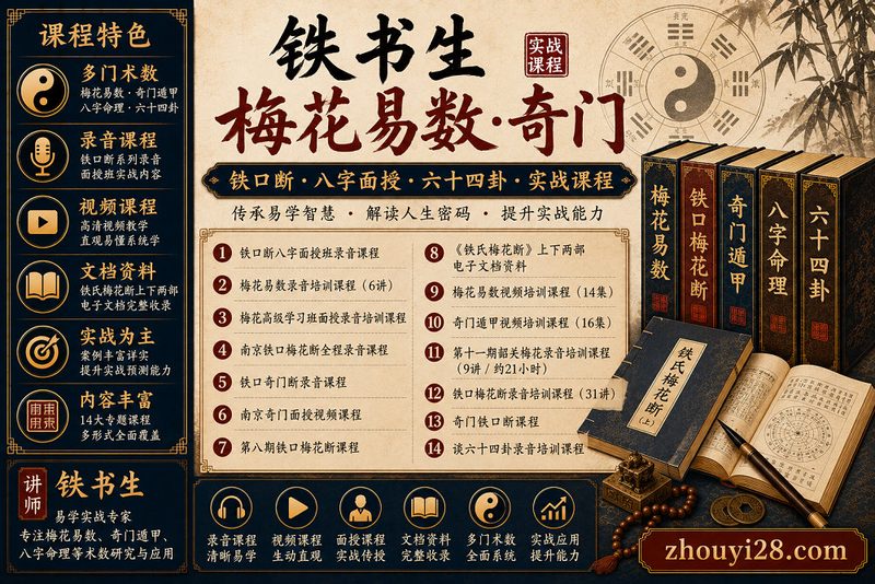 铁书生梅花易数·奇门·八字课程资料|铁口断·面授班·六十四卦-玄门学库