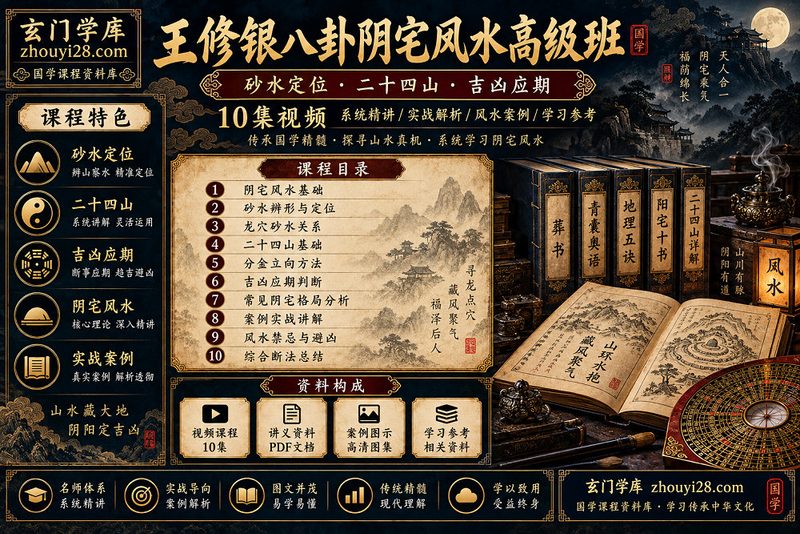 王大正《神奇金口诀》系统课程｜起课占断·分类预测·来意射覆·趋吉避凶 28节视频-玄门学库