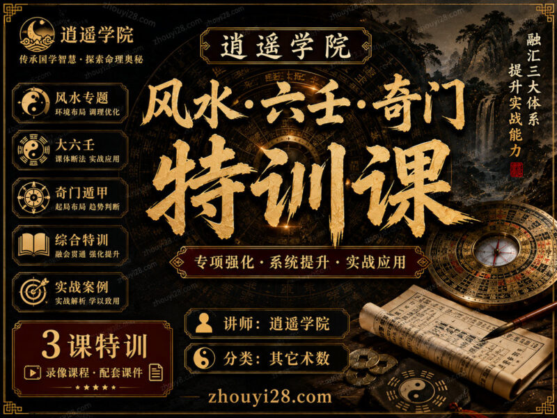 逍遥学院风水·大六壬·奇门特训课程|3课录像+配套课件-玄门学库