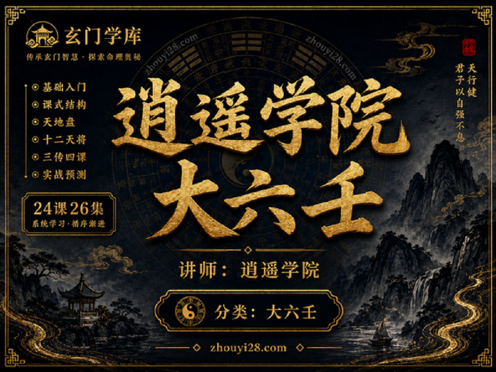 图片[1]-逍遥学院大六壬视频教程｜24课26集·基础起课到分类预测系统课程-玄门学库