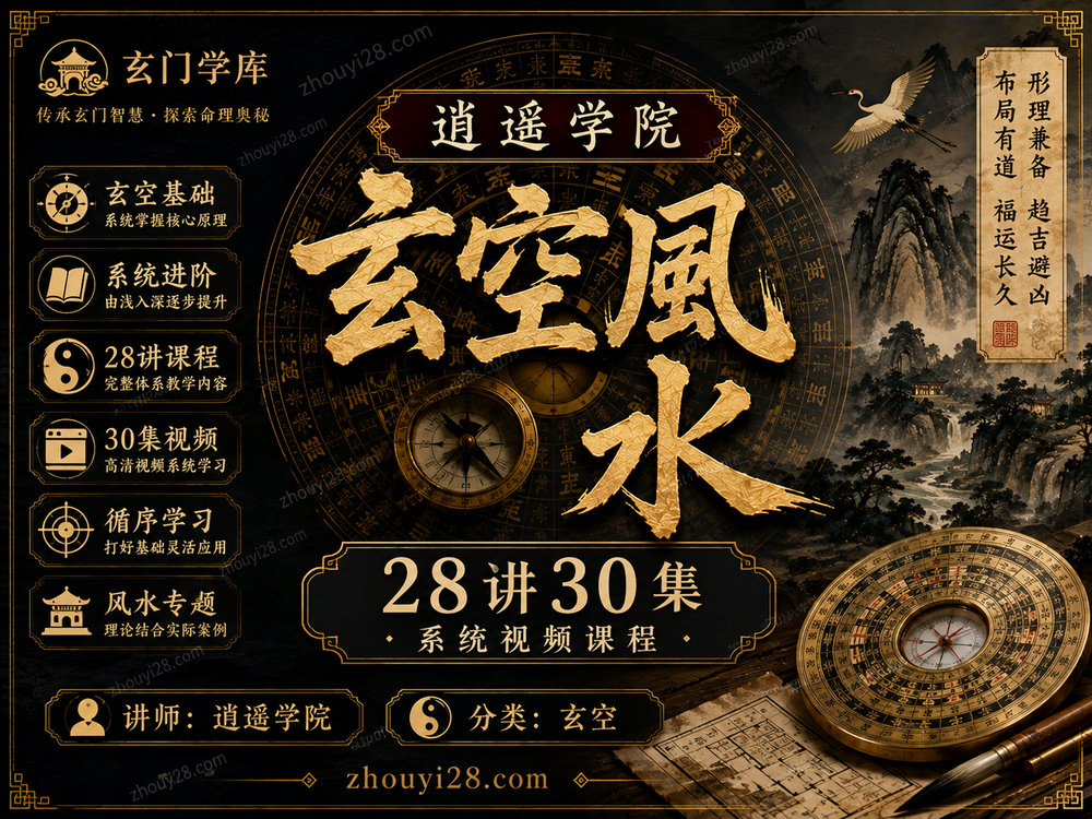 图片[1]-逍遥学院《玄空风水》系统视频课程｜28讲30集-玄门学库
