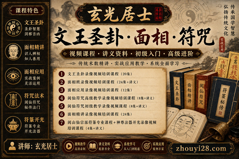 图片[1]-玄光居士文王圣卦·面相·闾仙符咒课程资料｜视频课程+讲义-玄门学库