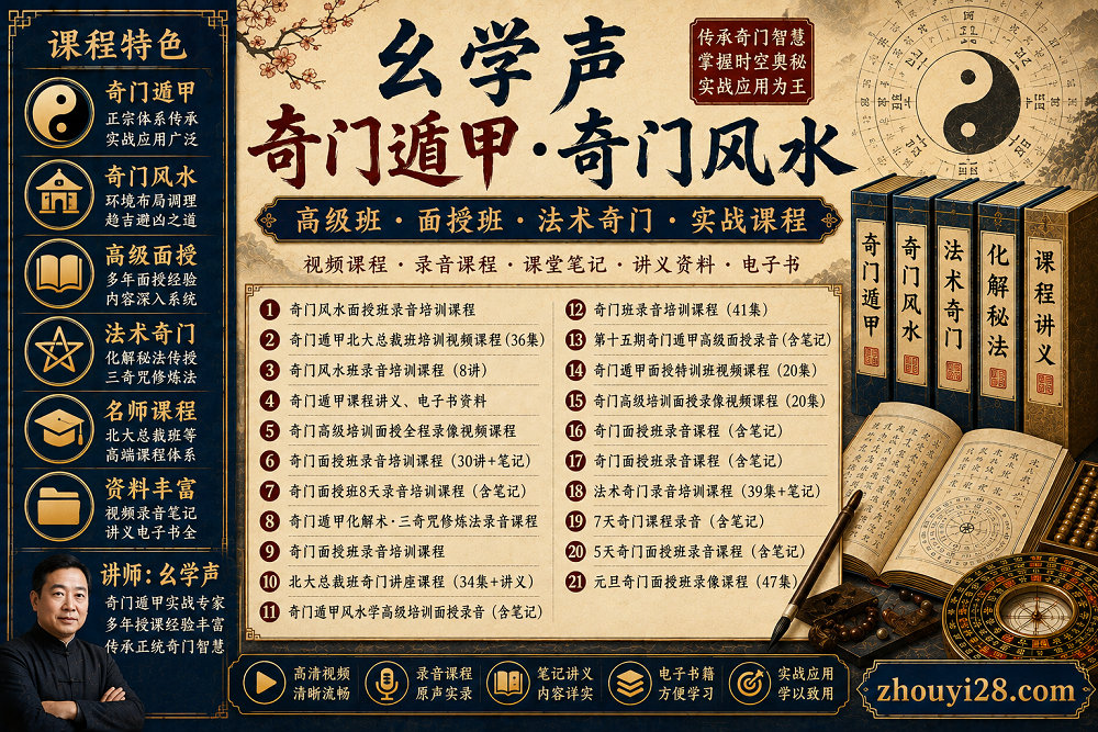 图片[1]-么学声奇门遁甲·奇门风水课程资料｜高级班·面授班·法术奇门·北大总裁班-玄门学库