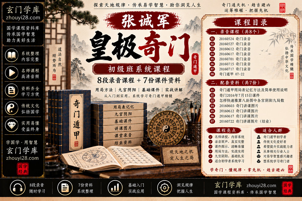 图片[1]-张诚军皇极奇门初级系统课程｜录音讲课·用局九宫·课件图示+文档资料-玄门学库