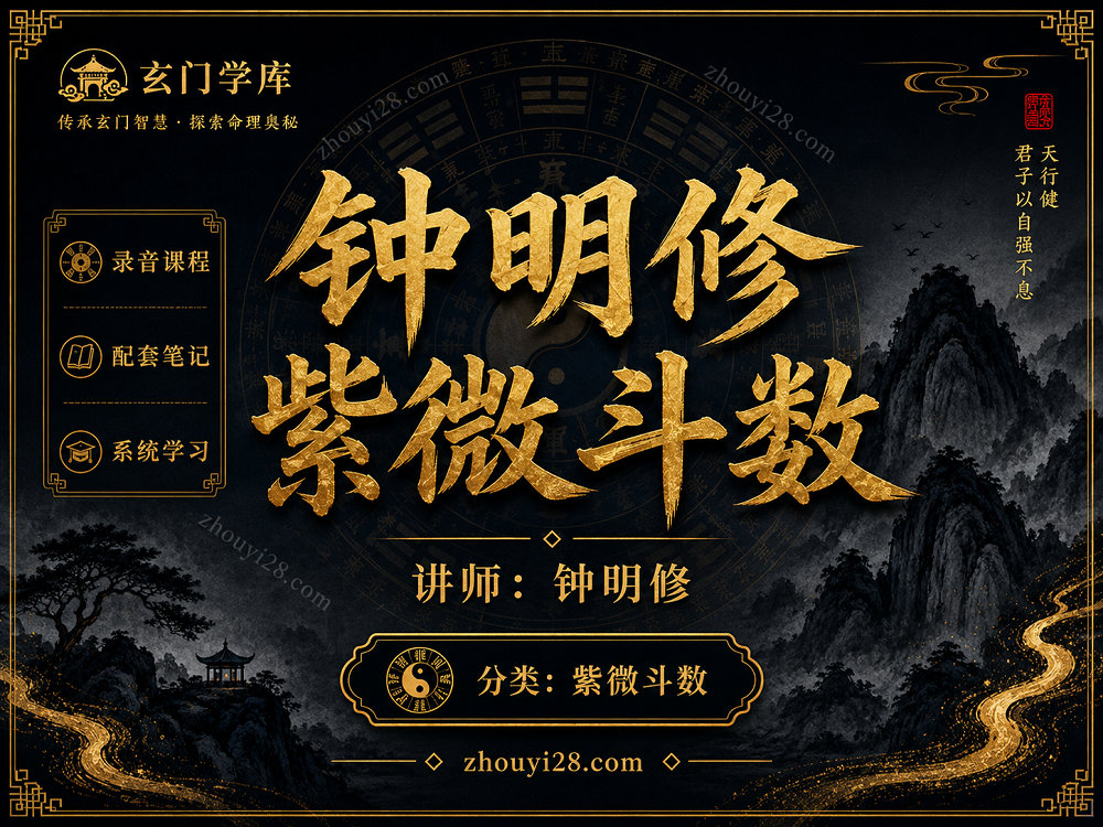 图片[1]-钟明修紫微斗数录音课程资料｜系统录音+配套笔记-玄门学库