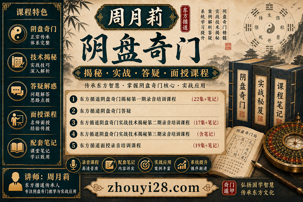 图片[1]-周月莉东方循道阴盘奇门课程资料｜揭秘班·实战班·答疑·面授笔记-玄门学库