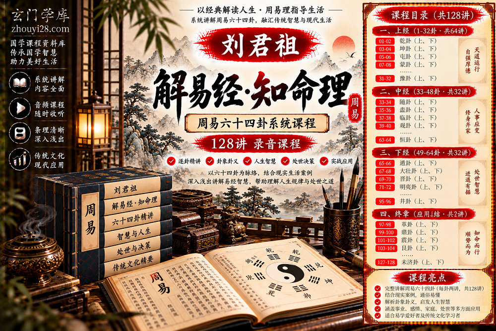 图片[1]-刘君祖《解易经·知命理》周易六十四卦系统课程｜卦象卦义·人生智慧·处世决策·64卦精讲 128讲录音-玄门学库