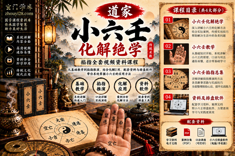 图片[1]-《道家小六壬·掐指化解绝学》全套课程｜小六壬教学·掐指推演·化解应用·排盘软件-玄门学库
